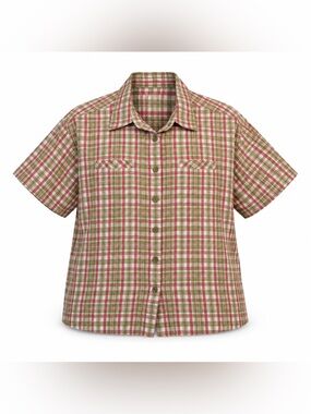 Cottagecore Hannah Montana Movie Plaid Short Sleeve Women’s Cabela’s Shirt XL